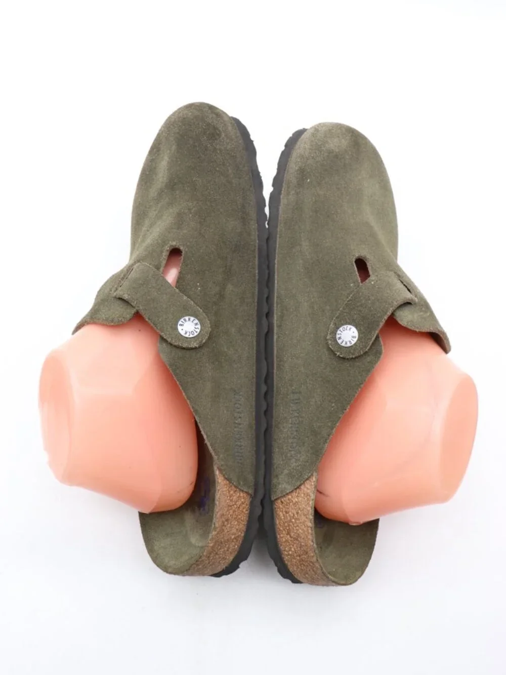 Birkenstock Boston Soft Footbed Men's EU 44 US 11 Olive Green Suede Shoes Clogs